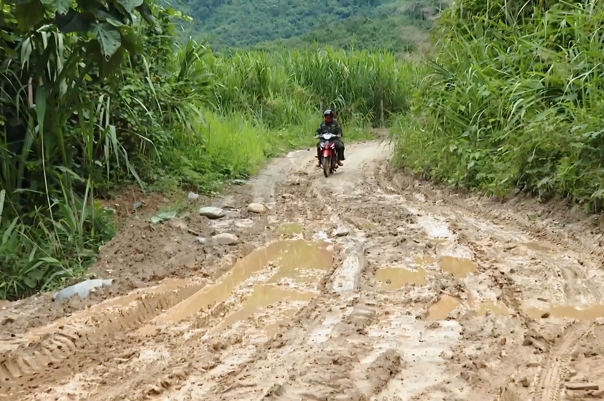 Nghệ An: Tuyến đường độc đạo v&ugrave;ng bi&ecirc;n Tam Th&aacute;i hư hỏng nặng, chờ sửa chữa- Ảnh 1.