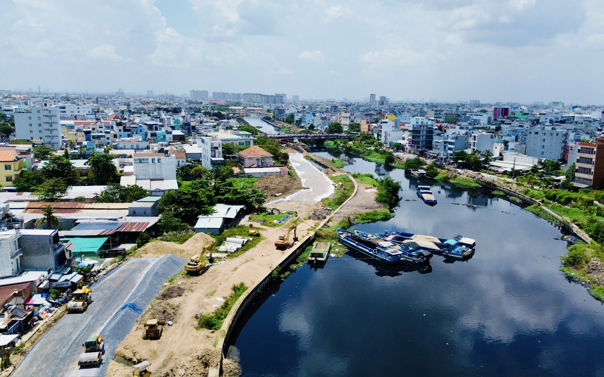 Dự &aacute;n cải tạo k&ecirc;nh Tham Lương - Bến C&aacute;t - rạch Nước L&ecirc;n chậm tiến độ do đ&acirc;u?