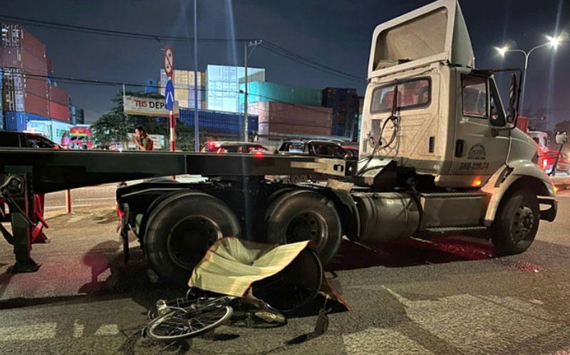 Hiện trường vụ tai nạn.