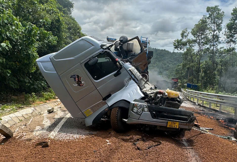 Hiện trường vụ tai nạn.