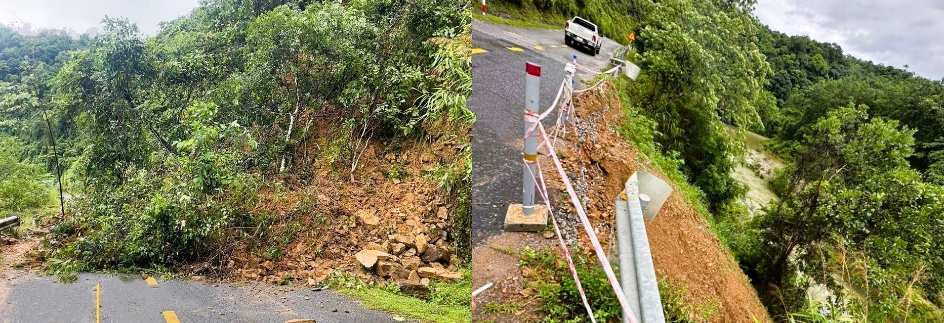 Quảng Trị: Khẩn cấp khắc phục đoạn quốc lộ 9E bị sạt lở do mưa bão- Ảnh 1. Quảng Trị: Khẩn cấp khắc phục đoạn quốc lộ 9E bị sạt lở do mưa bão- Ảnh 1.