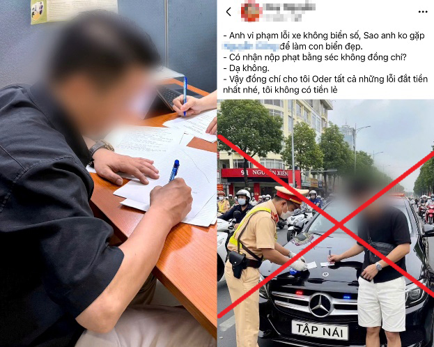 Xử phạt thanh ni&ecirc;n d&ugrave;ng AI chế ảnh CSGT lập bi&ecirc;n bản xe sang mang biển "tập n&aacute;i"- Ảnh 1.