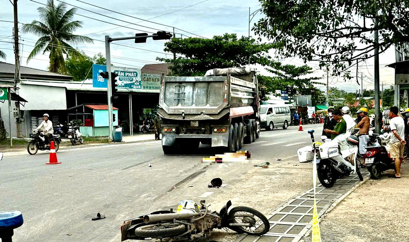 Hiện trường vụ tai nạn.