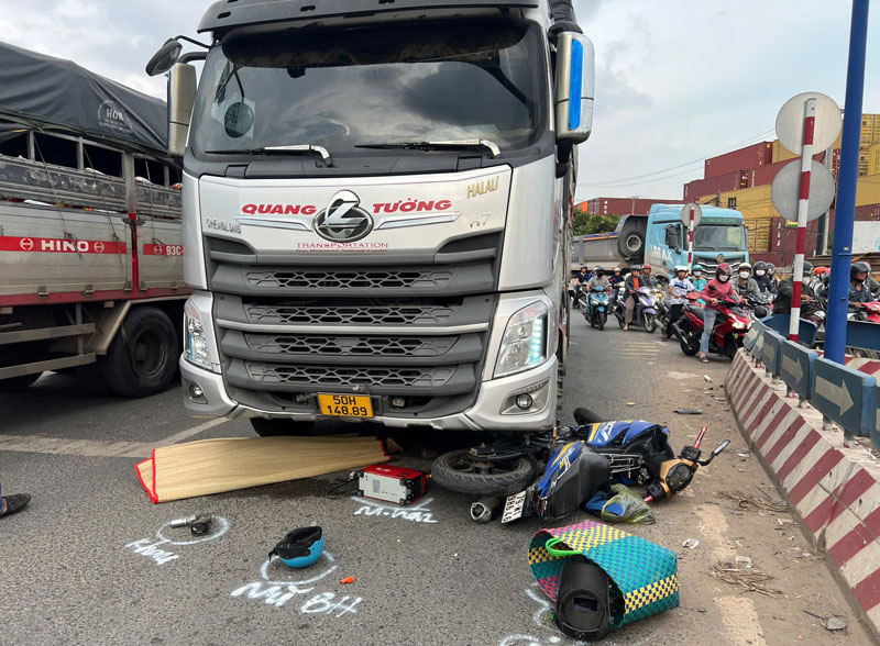 Hiện trường vụ tai nạn.