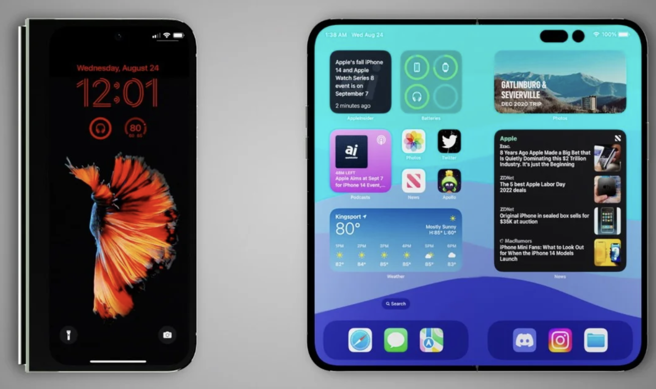iPhone Fold: Mẫu điện thoại gập đầu ti&ecirc;n của Apple c&oacute; thể ra mắt v&agrave;o cuối năm sau- Ảnh 2.