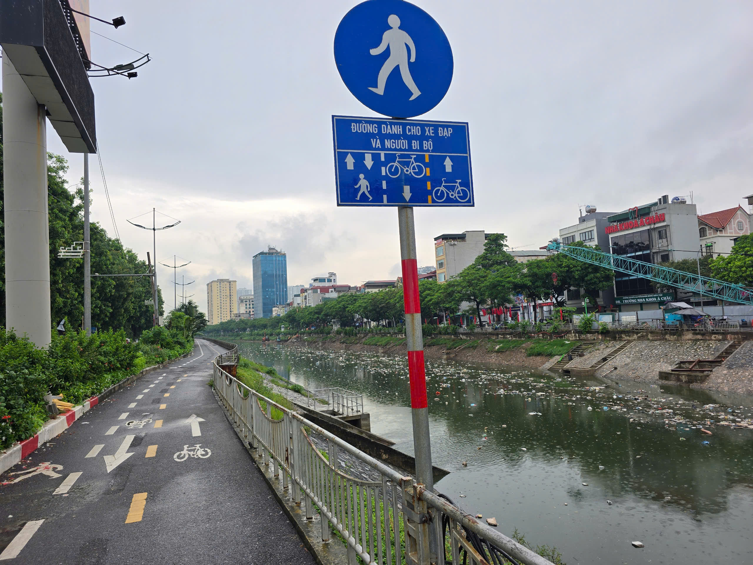 H&agrave; Nội: R&aacute;c ngập ngụa mặt s&ocirc;ng T&ocirc; Lịch sau trận mưa lớn- Ảnh 7.