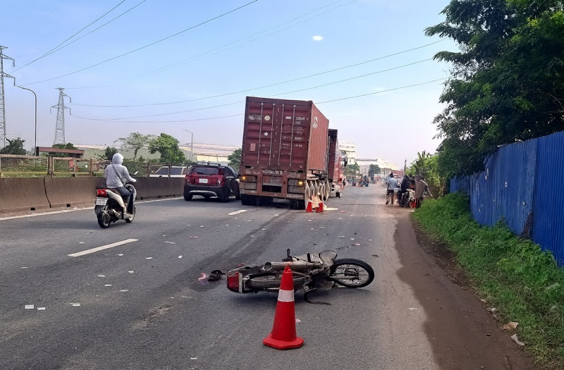 Hiện trường vụ tai nạn.