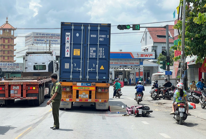 Hiện trường vụ tai nạn.