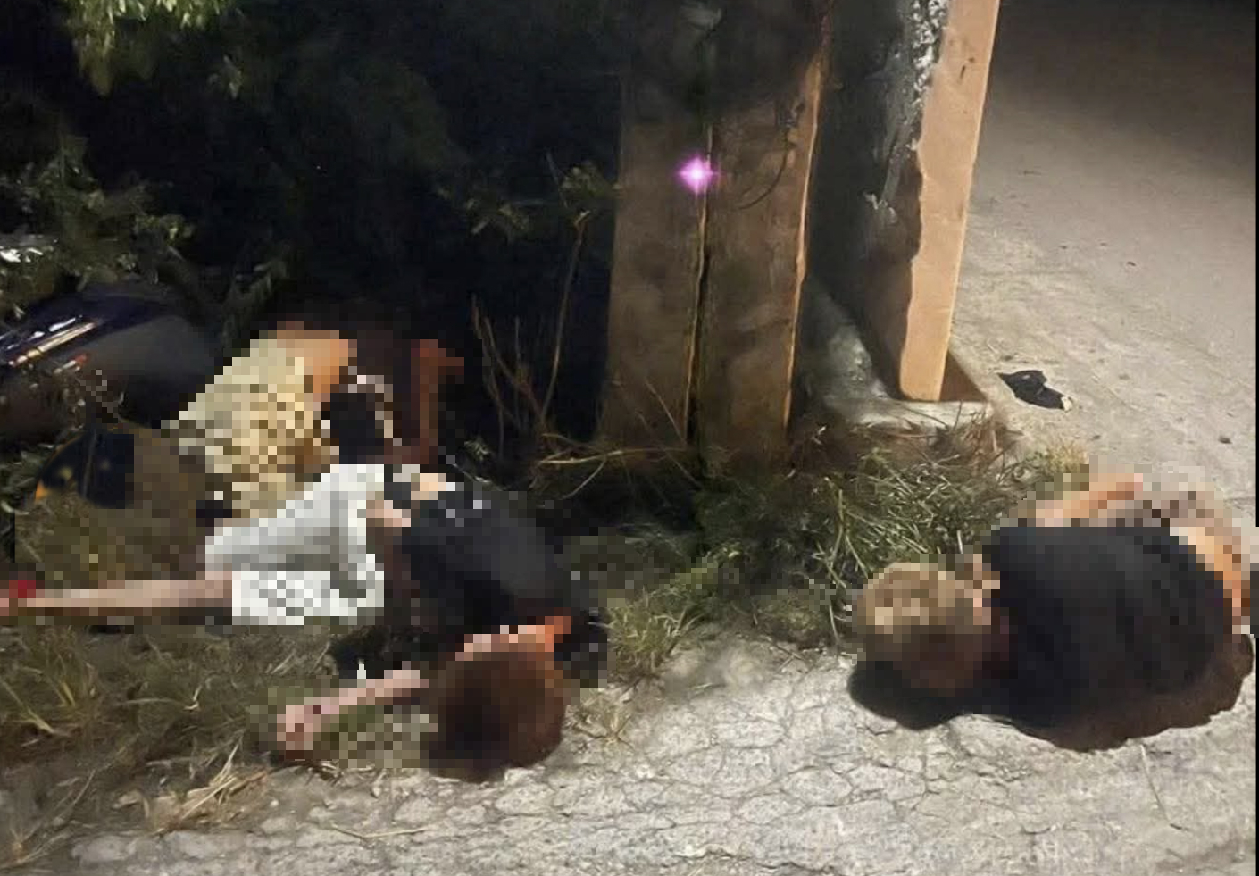 Xe m&aacute;y chở ba t&ocirc;ng v&agrave;o cột điện, 2 người chết, 1 người bị thương- Ảnh 1.