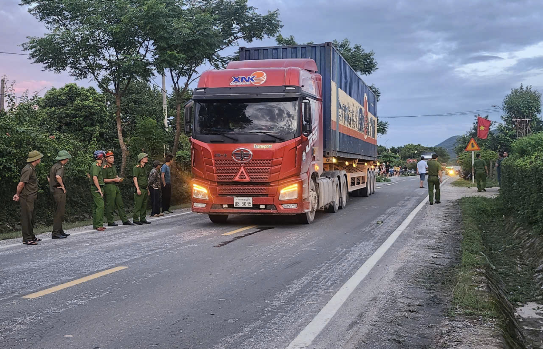 Hiện trường vụ tai nạn.