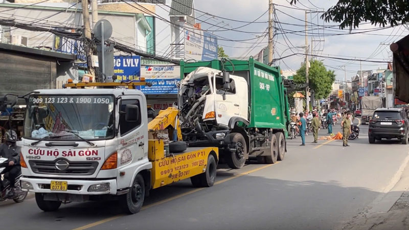 Hiện trường vụ tai nạn.
