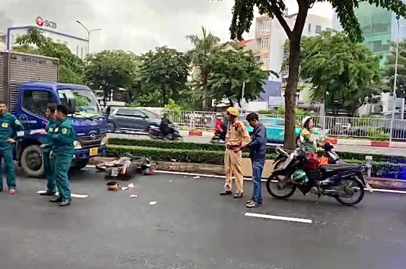 Hiện trường vụ tai nạn.