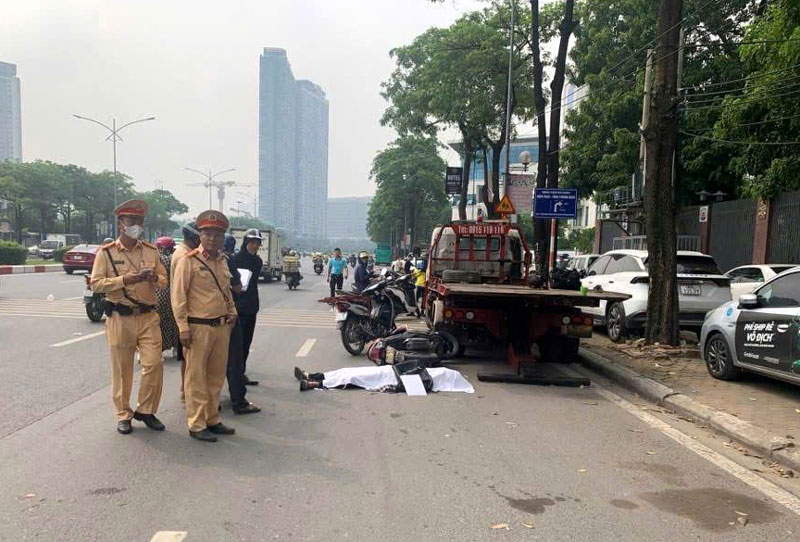 Hiện trường vụ tai nạn.