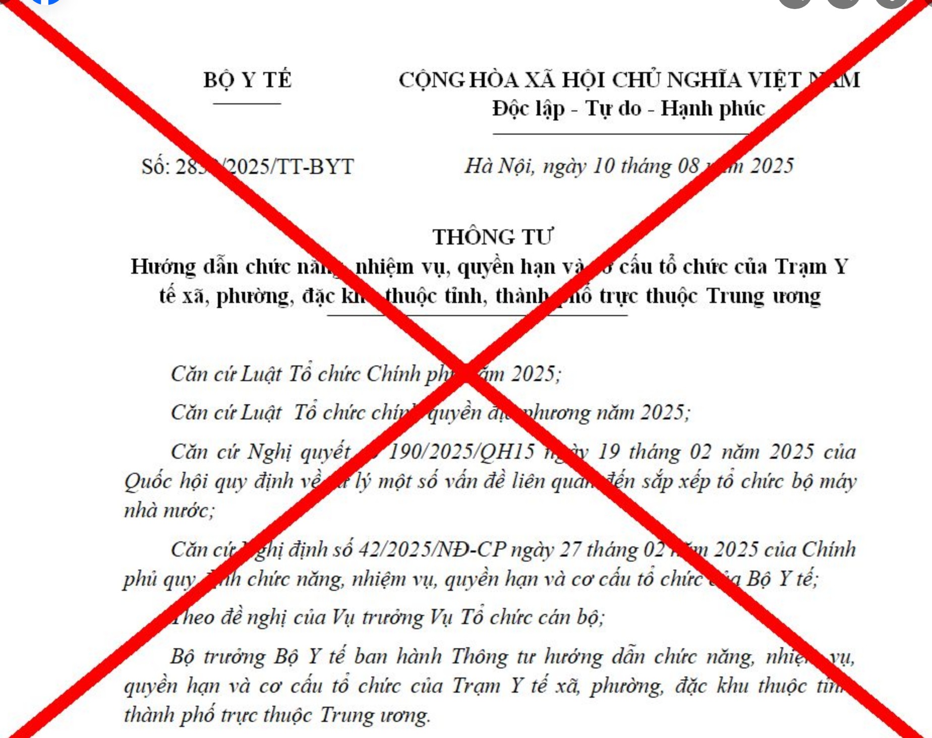 Bộ Y tế cảnh b&aacute;o th&ocirc;ng tin giả mạo về trạm y tế x&atilde;, phường- Ảnh 1.