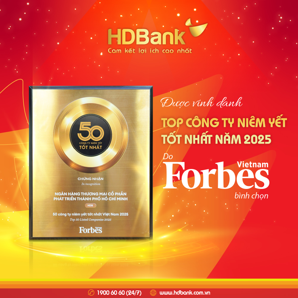 HDBank v&agrave;o Top 50 doanh nghiệp ni&ecirc;m yết ti&ecirc;u biểu năm 2025- Ảnh 2.