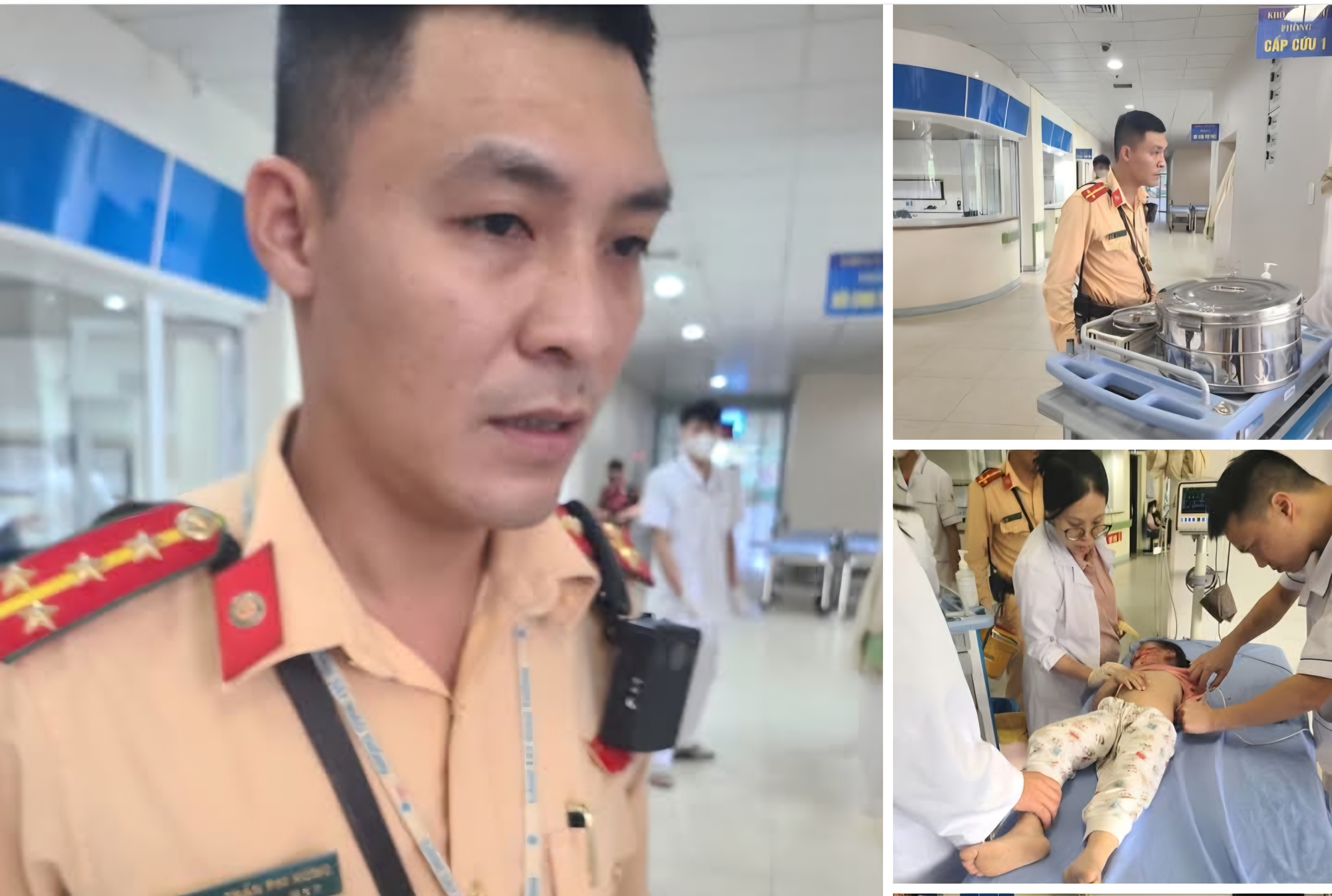 Đại u&yacute; CSGT nỗ lực hỗ trợ c&aacute;c nạn nh&acirc;n vụ tai nạn giao th&ocirc;ng tr&ecirc;n quốc lộ 37 qua L&agrave;o Cai- Ảnh 1.