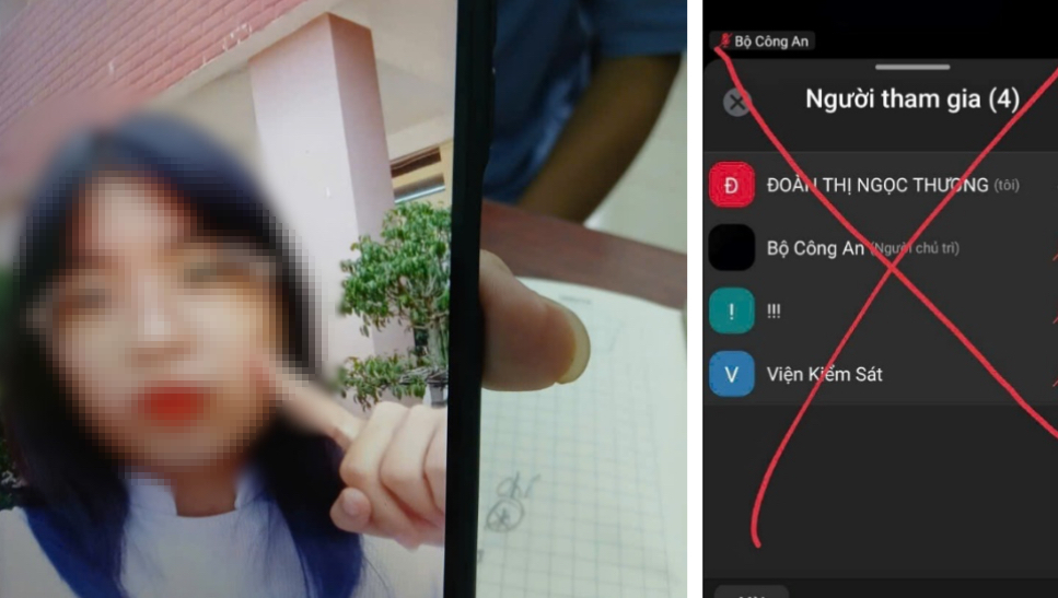 Giả c&ocirc;ng an, nh&oacute;m lừa đảo dựng kịch bản bắt c&oacute;c nữ sinh nhốt trong nh&agrave; nghỉ để tống tiền- Ảnh 1.
