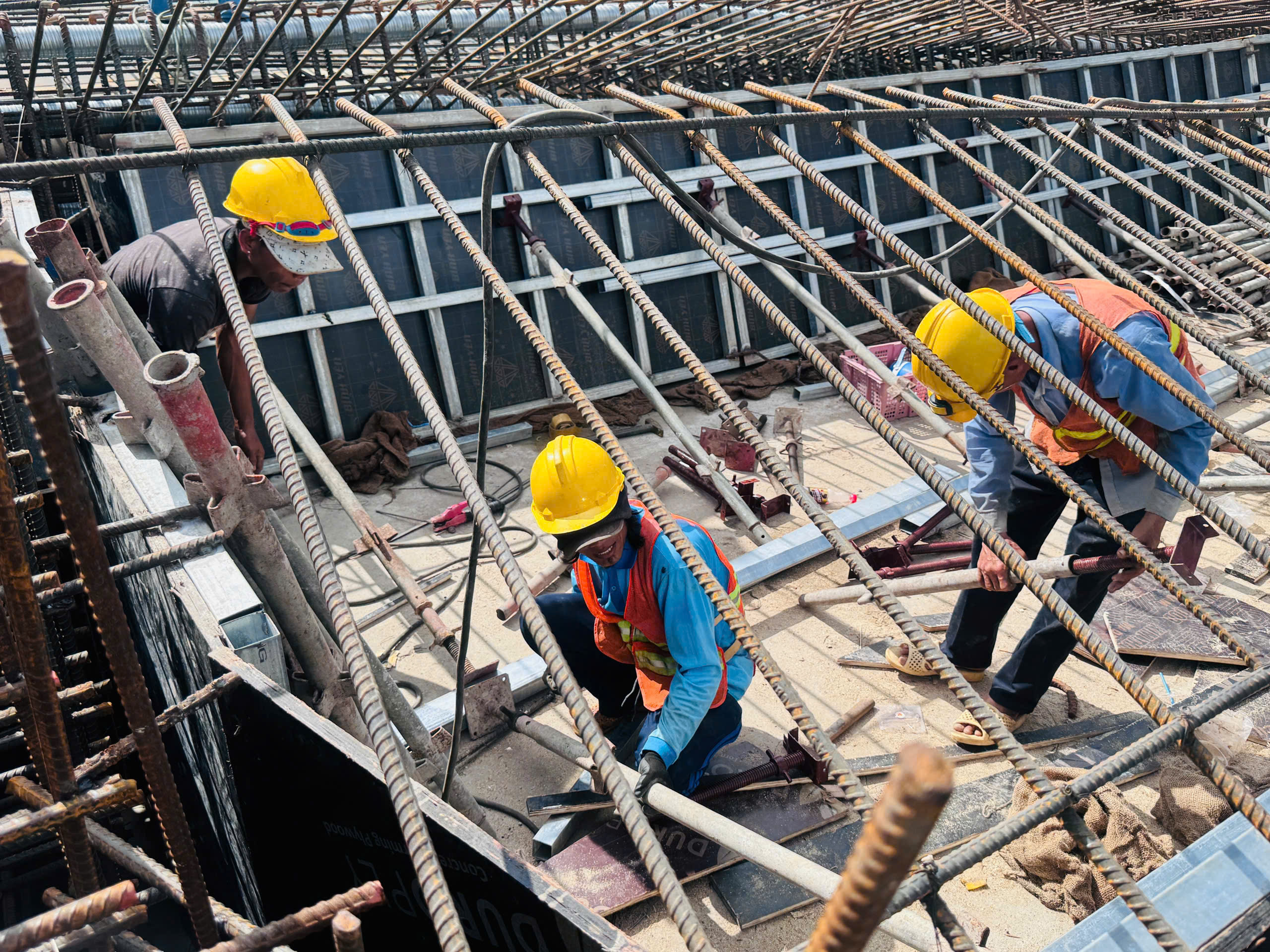 Tết sớm giữa đại c&ocirc;ng trường TP.HCM: Ấm l&ograve;ng c&ocirc;ng nh&acirc;n xa qu&ecirc;- Ảnh 1.