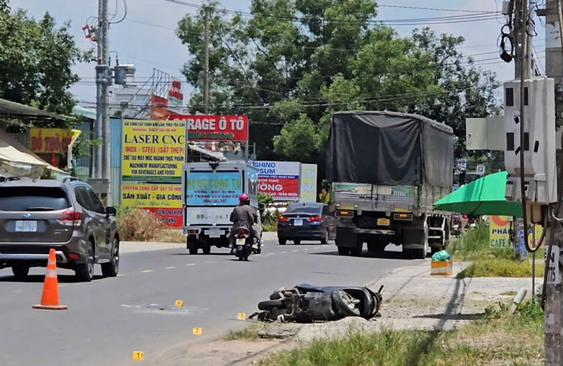 Hiện trường vụ tai nạn.