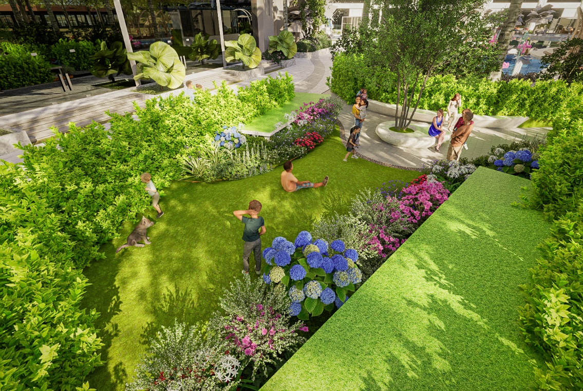 A group of people in a garden  AI-generated content may be incorrect.