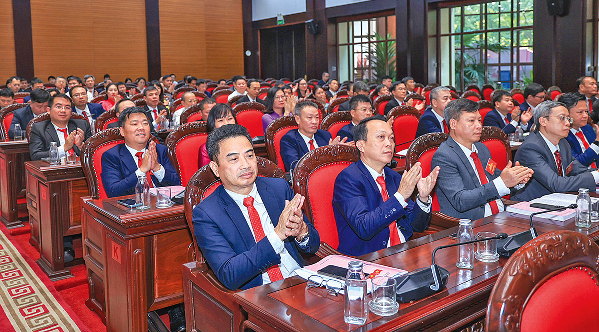 Những h&igrave;nh ảnh đẹp tại Đại hội Đại biểu Đảng bộ Bộ X&acirc;y dựng, nhiệm kỳ 2025-2030- Ảnh 8.