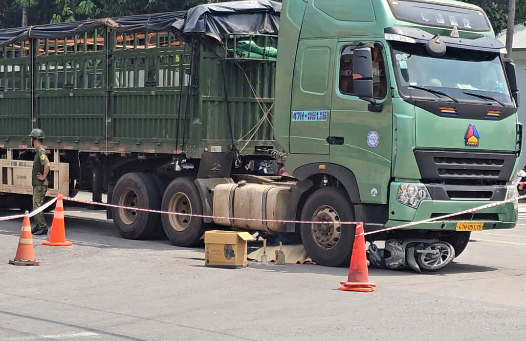 Hiện trường vụ tai nạn.