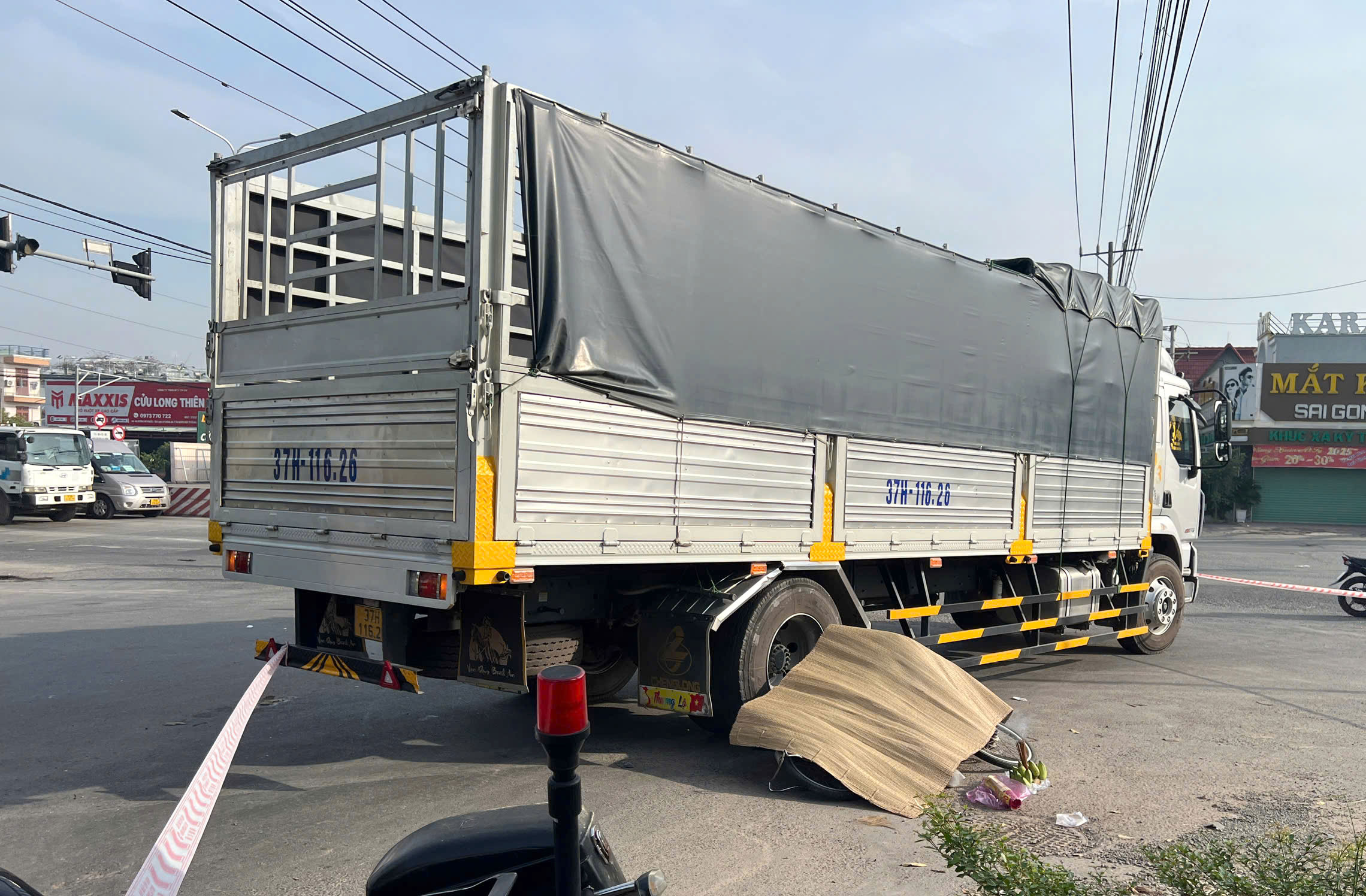 Hiện trường vụ tai nạn.