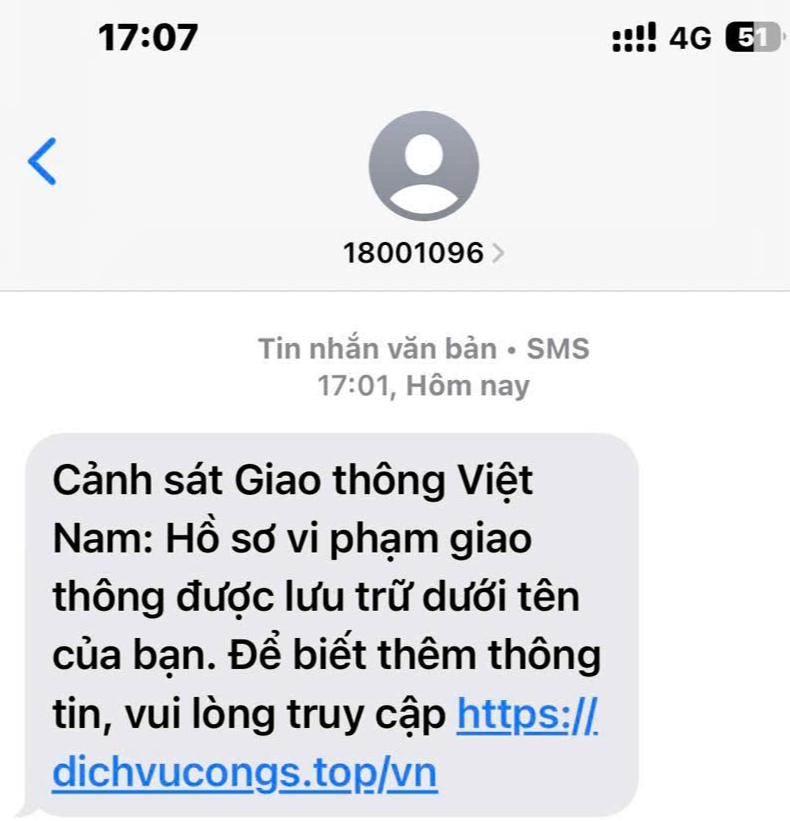 Cảnh b&aacute;o lừa đảo nộp phạt vi phạm giao th&ocirc;ng qua Cổng Dịch vụ c&ocirc;ng Quốc gia- Ảnh 1.