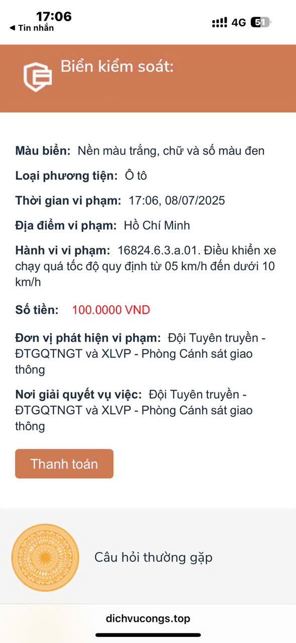 Cảnh b&aacute;o lừa đảo nộp phạt vi phạm giao th&ocirc;ng qua Cổng Dịch vụ c&ocirc;ng Quốc gia- Ảnh 2.