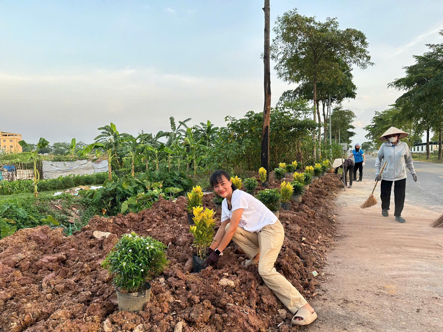 Xã vùng ven Thủ đô từ "điểm đen" rác thải đến rực rỡ đường hoa - Ảnh 8. Xã vùng ven Thủ đô từ "điểm đen" rác thải đến rực rỡ đường hoa - Ảnh 8.