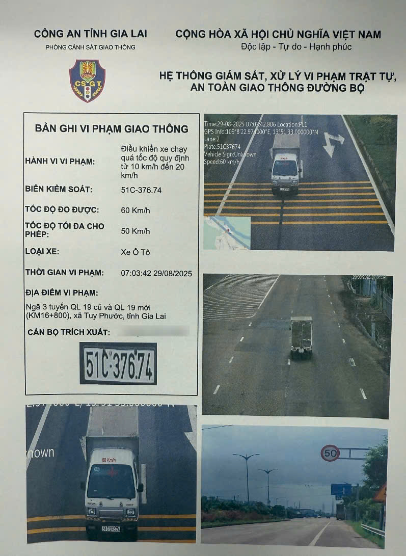 Vi phạm tốc độ 16 lần trong hai th&aacute;ng, xe kh&aacute;ch ở Gia Lai bị phạt hơn 63 triệu đồng- Ảnh 2.