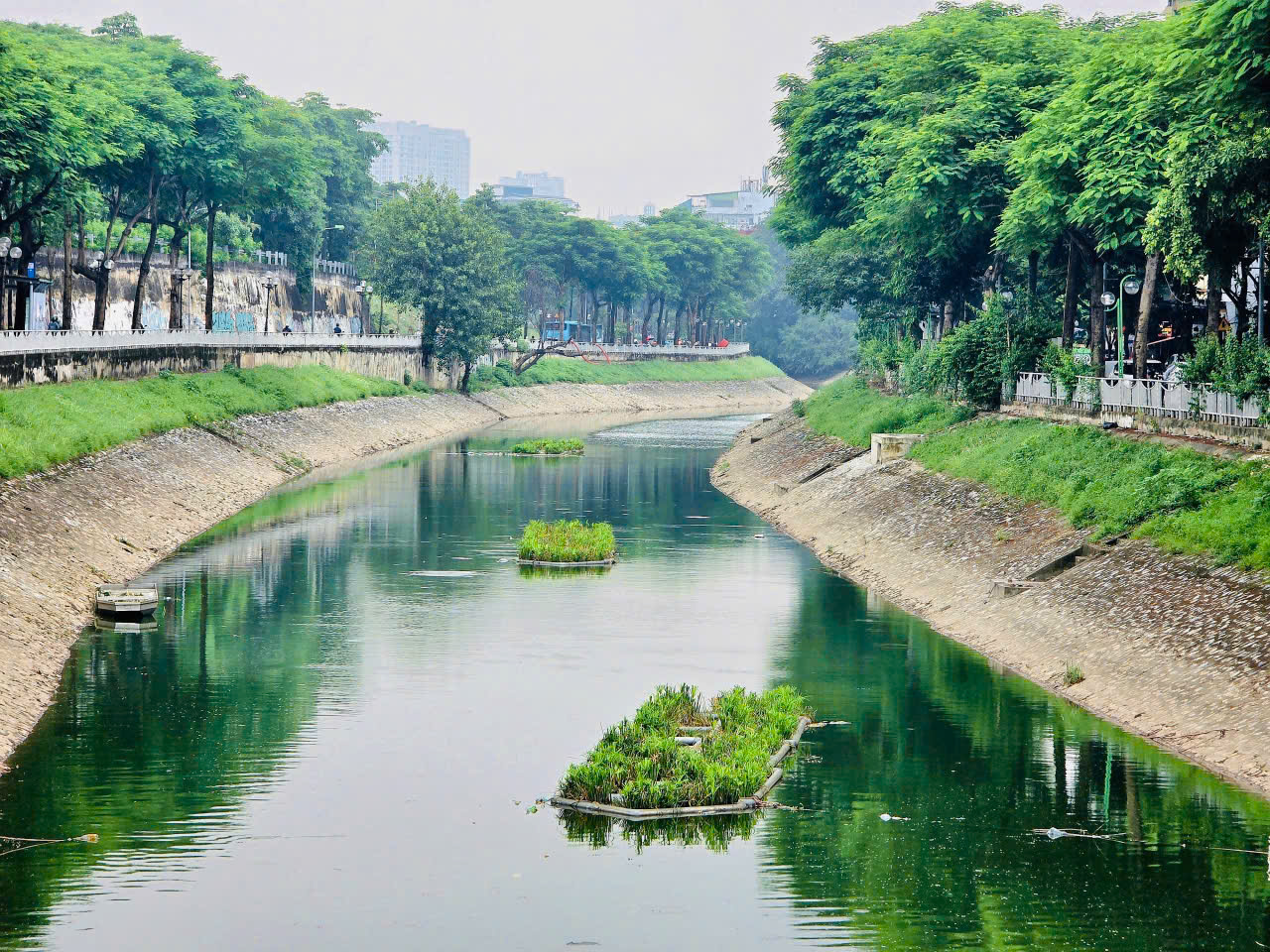 Người d&acirc;n Thủ đ&ocirc; ngỡ ng&agrave;ng khi thấy s&ocirc;ng T&ocirc; Lịch đổi m&agrave;u trong xanh- Ảnh 6.