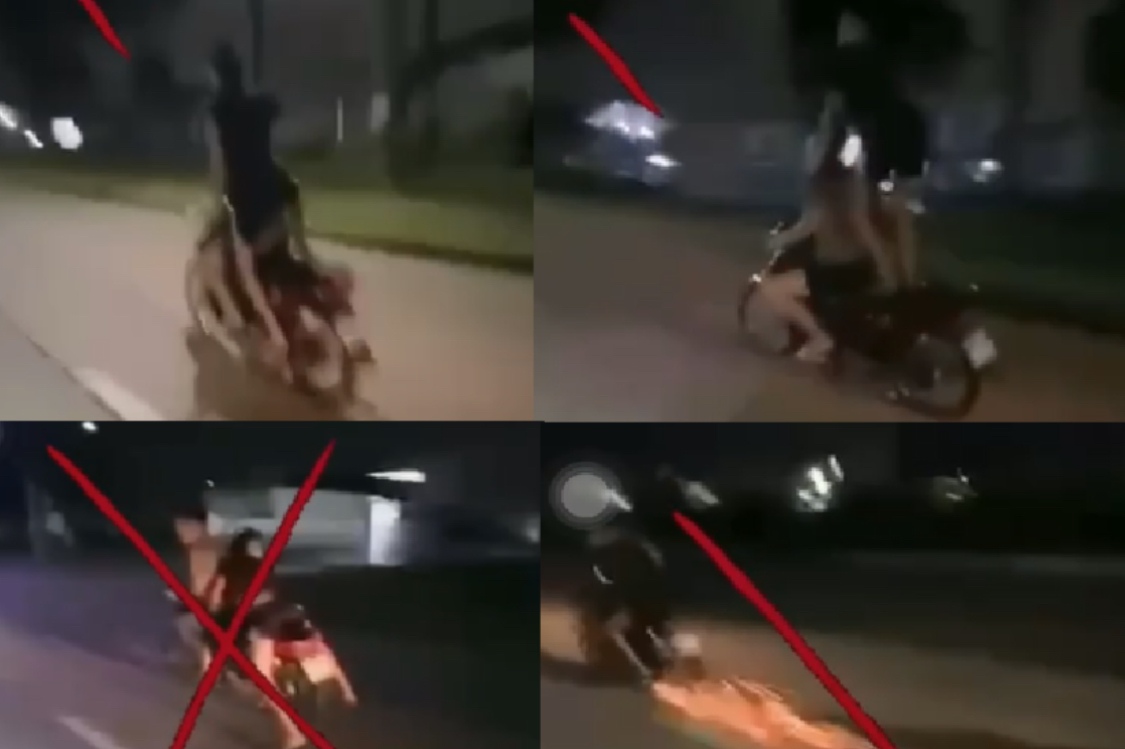 Lập hồ sơ xử l&yacute; 4 thanh, thiếu ni&ecirc;n d&ugrave;ng xe m&aacute;y "diễn xiếc" tr&ecirc;n đường khu c&ocirc;ng nghiệp- Ảnh 2.