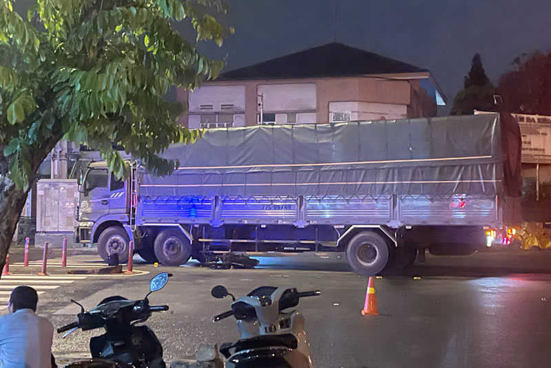 Hiện trường vụ tai nạn.