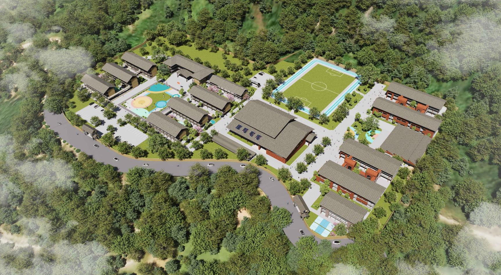 Một thiết kế mẫu Trường nội tr&uacute; li&ecirc;n cấp tại x&atilde; bi&ecirc;n giới đất liền v&ugrave;ng miền n&uacute;i ph&iacute;a Bắc.