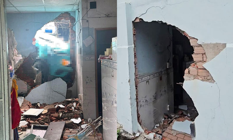 Hiện trường vụ tai nạn.