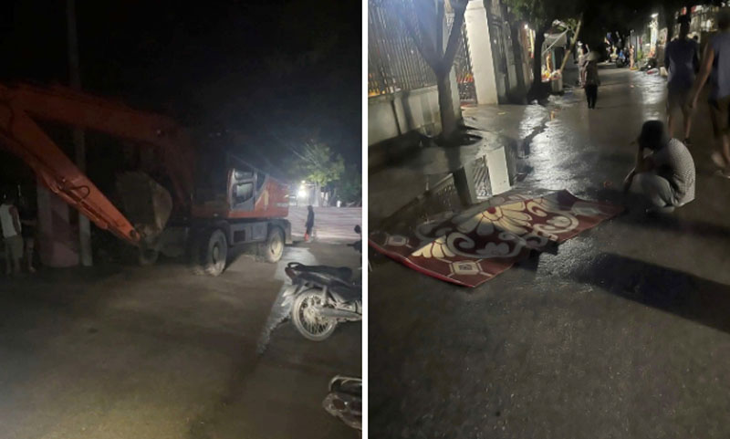 Hiện trường vụ tai nạn.