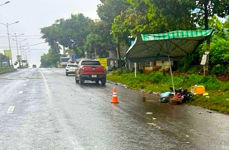Hiện trường vụ tai nạn - Ảnh: Tiền L&ecirc;.