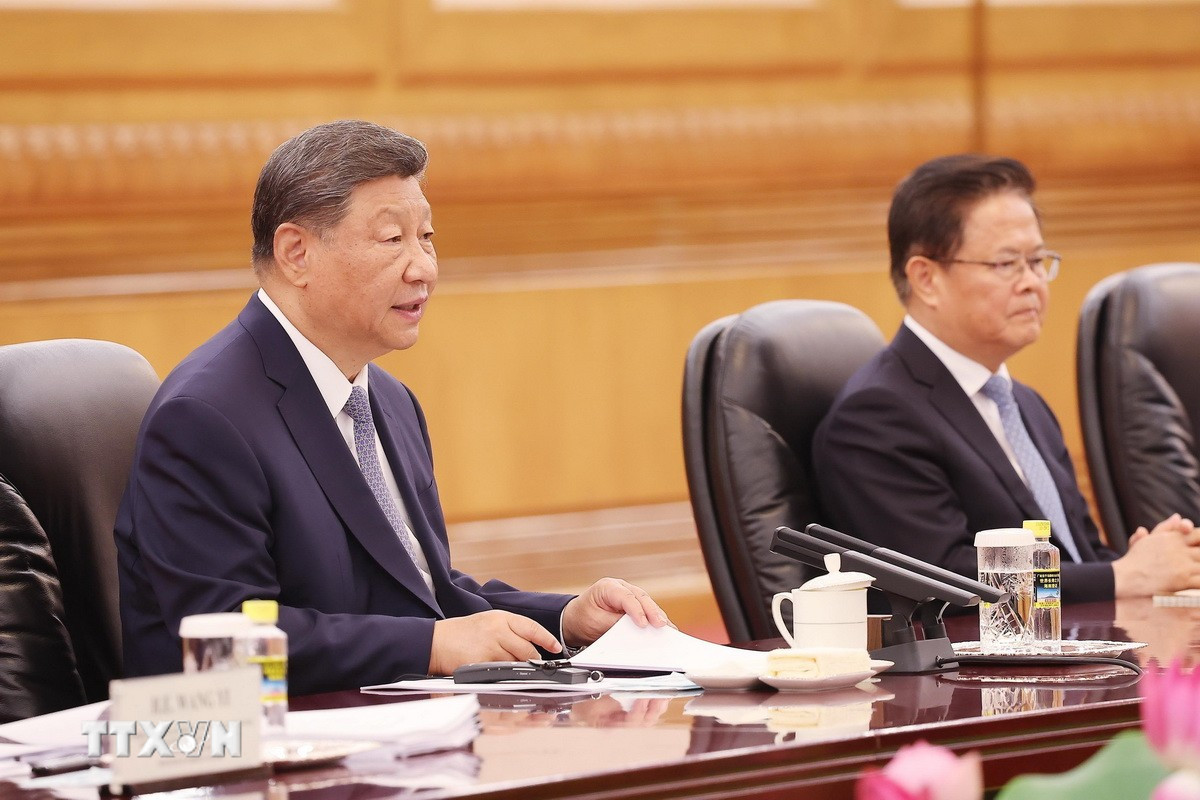 Tổng B&iacute; thư, Chủ tịch Tập Cận B&igrave;nh đề nghị Việt - Trung sớm họp Ủy ban hợp t&aacute;c đường sắt- Ảnh 2.