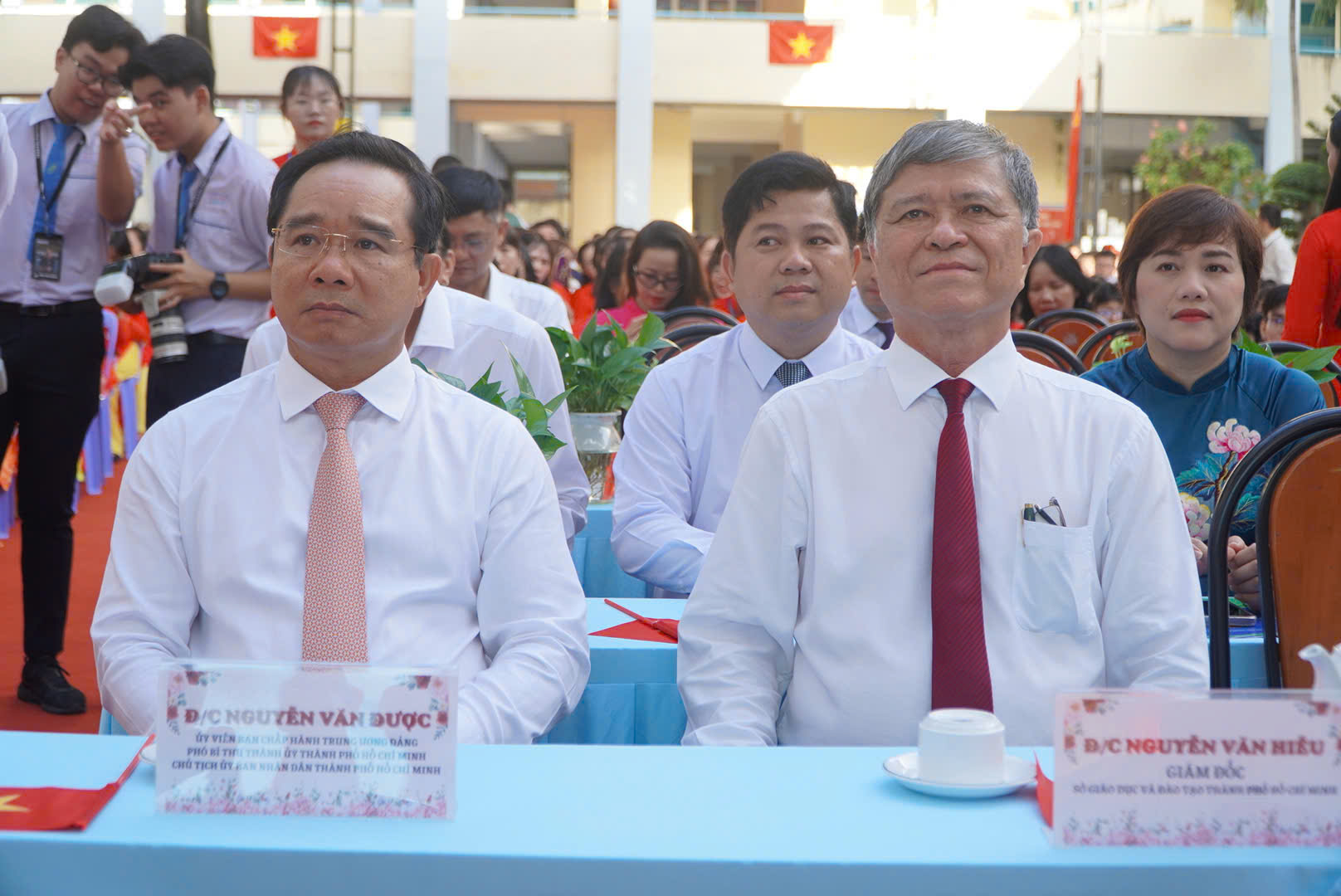 TP.HCM: Nhiều trường học đ&oacute;n Hu&acirc;n chương Lao động trong lễ khai giảng năm học mới- Ảnh 2.