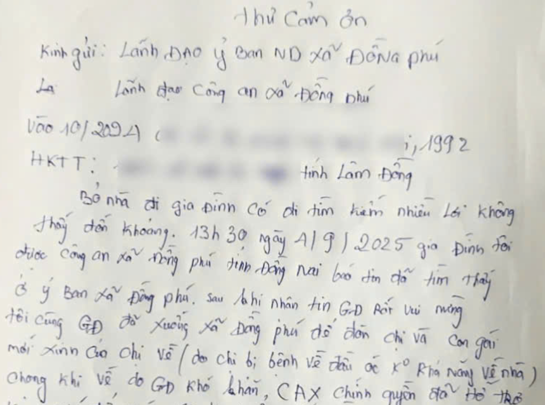 Công an Đồng Nai giúp người phụ nữ thất lạc 1 năm đoàn tụ cùng gia đình- Ảnh 2. Công an Đồng Nai giúp người phụ nữ thất lạc 1 năm đoàn tụ cùng gia đình- Ảnh 2.