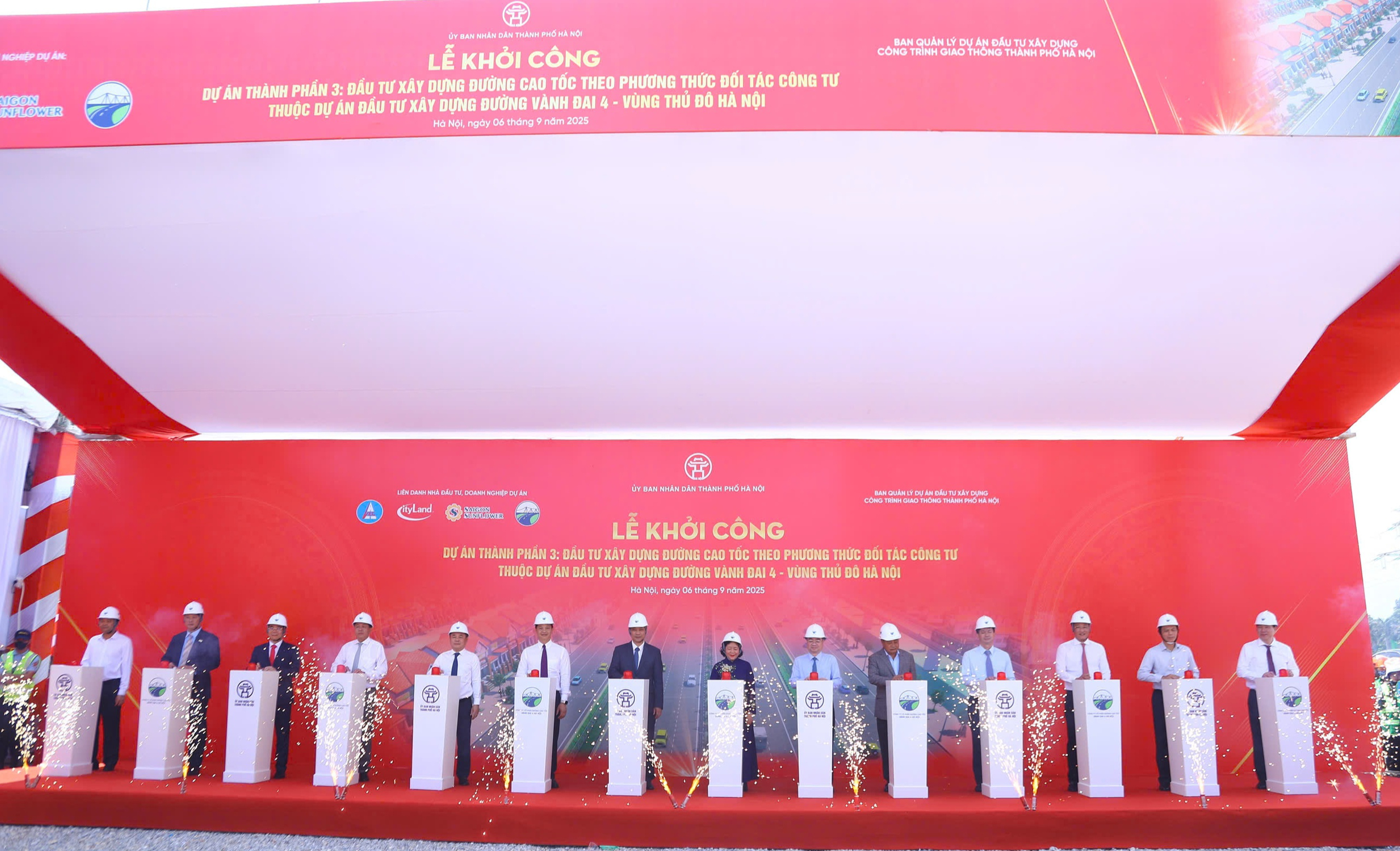 H&agrave; Nội ch&iacute;nh thức khởi c&ocirc;ng cao tốc V&agrave;nh đai 4 hơn 56.000 tỷ đồng- Ảnh 1.