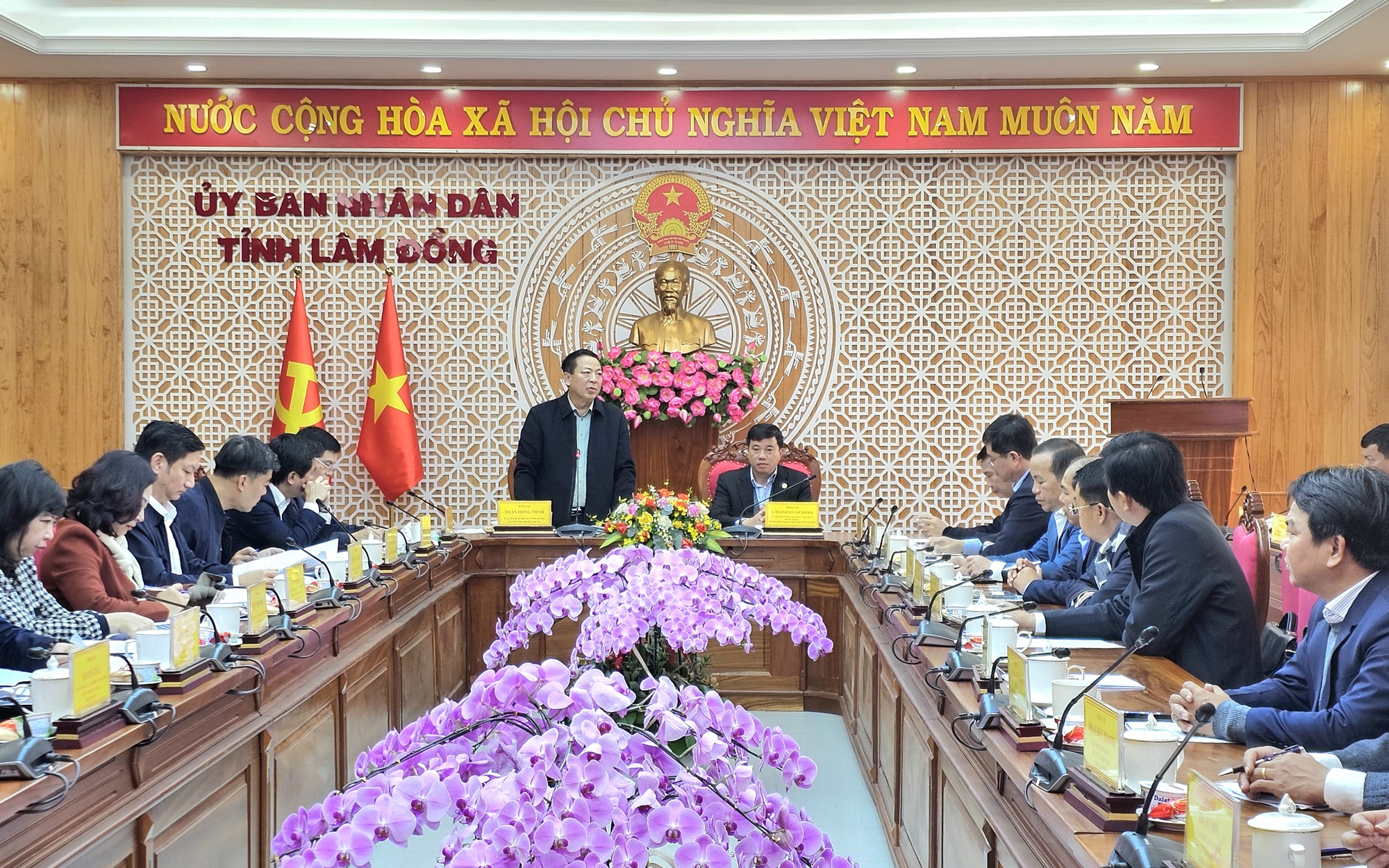 Bộ trưởng Trần Hồng Minh: L&acirc;m Đồng giải quyết nhiều vấn đề hạ tầng giao th&ocirc;ng, x&acirc;y dựng