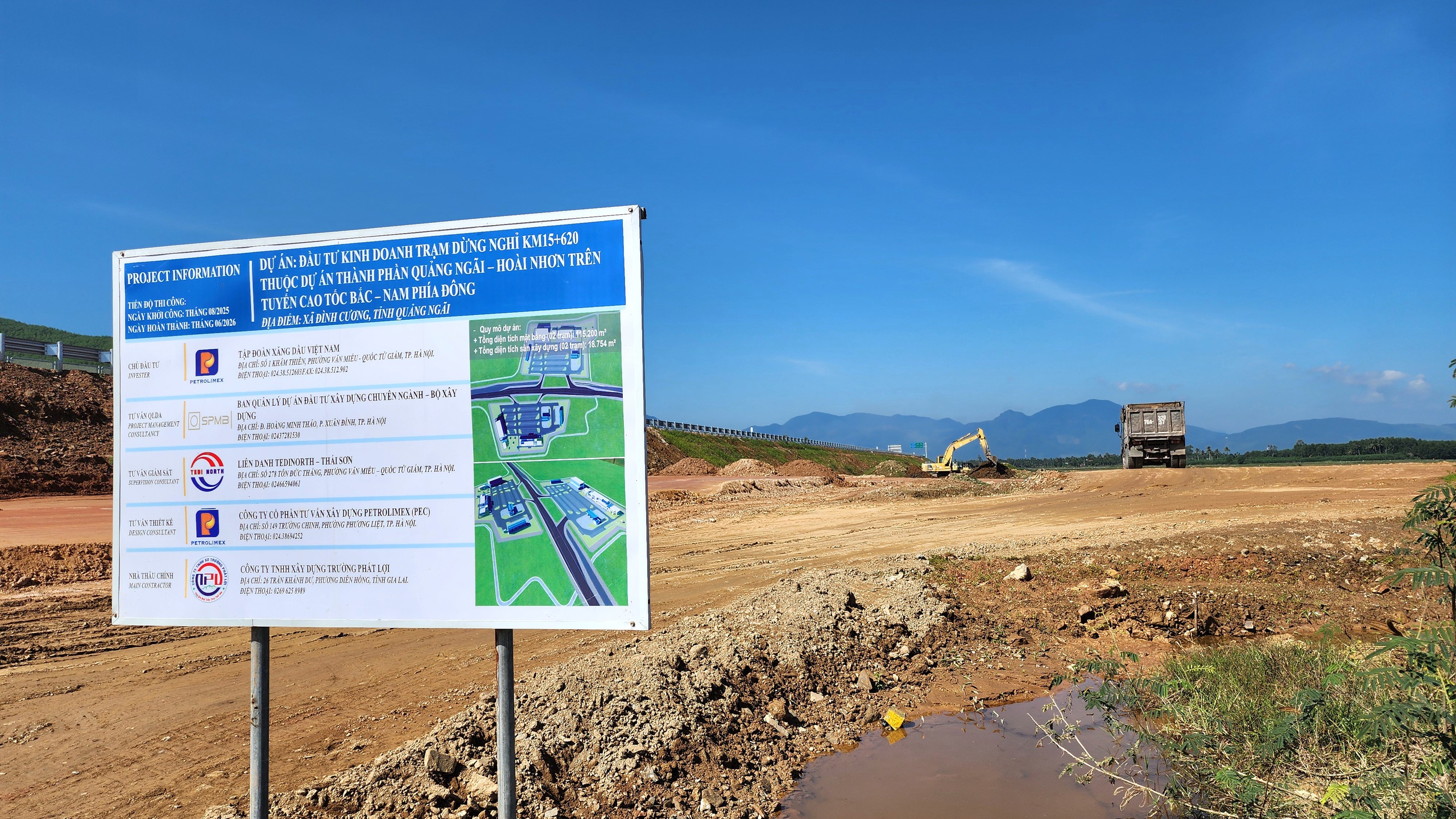 Trạm dừng nghỉ tr&ecirc;n cao tốc Quảng Ng&atilde;i - Ho&agrave;i Nhơn đang thi c&ocirc;ng ra sao?- Ảnh 7.