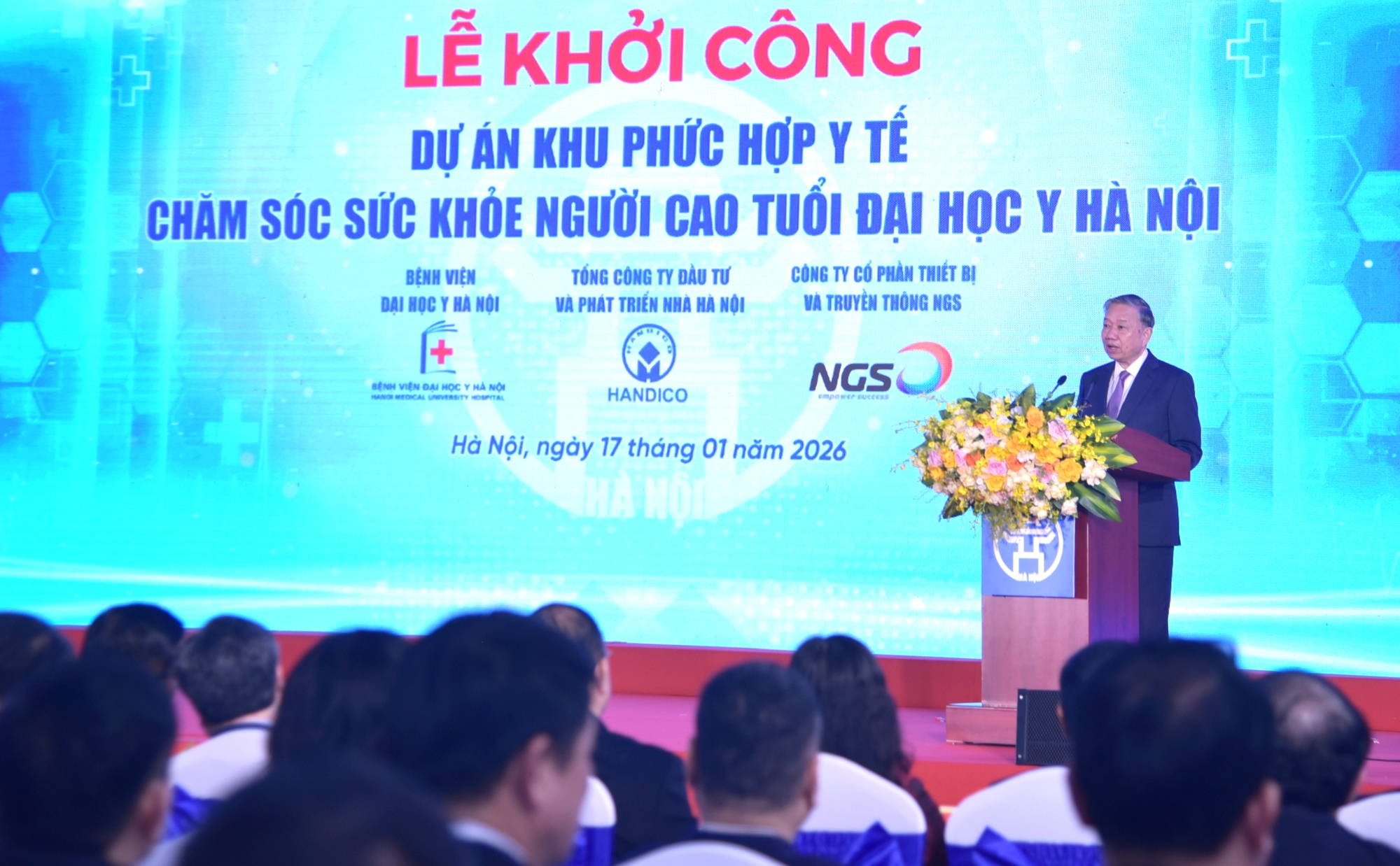 Tổng B&iacute; thư T&ocirc; L&acirc;m dự lễ khởi c&ocirc;ng dự &aacute;n khu phức hợp y tế người cao tuổi- Ảnh 1.