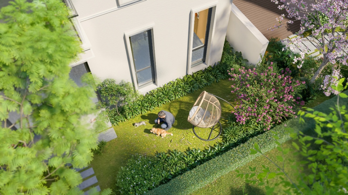 Đặc quyền sống xanh tại Emerald Symphony- Ảnh 2. Ảnh có chứa ngoài trời, cửa sổ, tòa nhà, sân Nội dung do AI tạo ra có thể không chính xác.