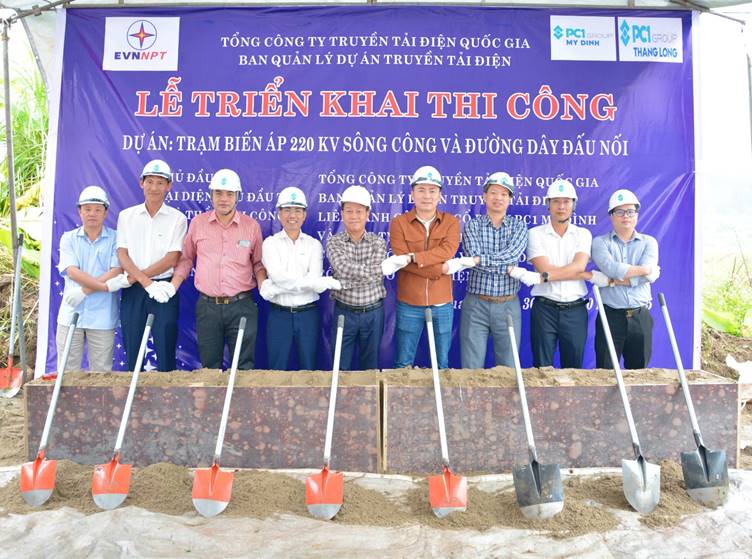 Bảo đảm tiến độ, chất lượng thi c&ocirc;ng Trạm biến &aacute;p 220 kV S&ocirc;ng C&ocirc;ng- Ảnh 1.