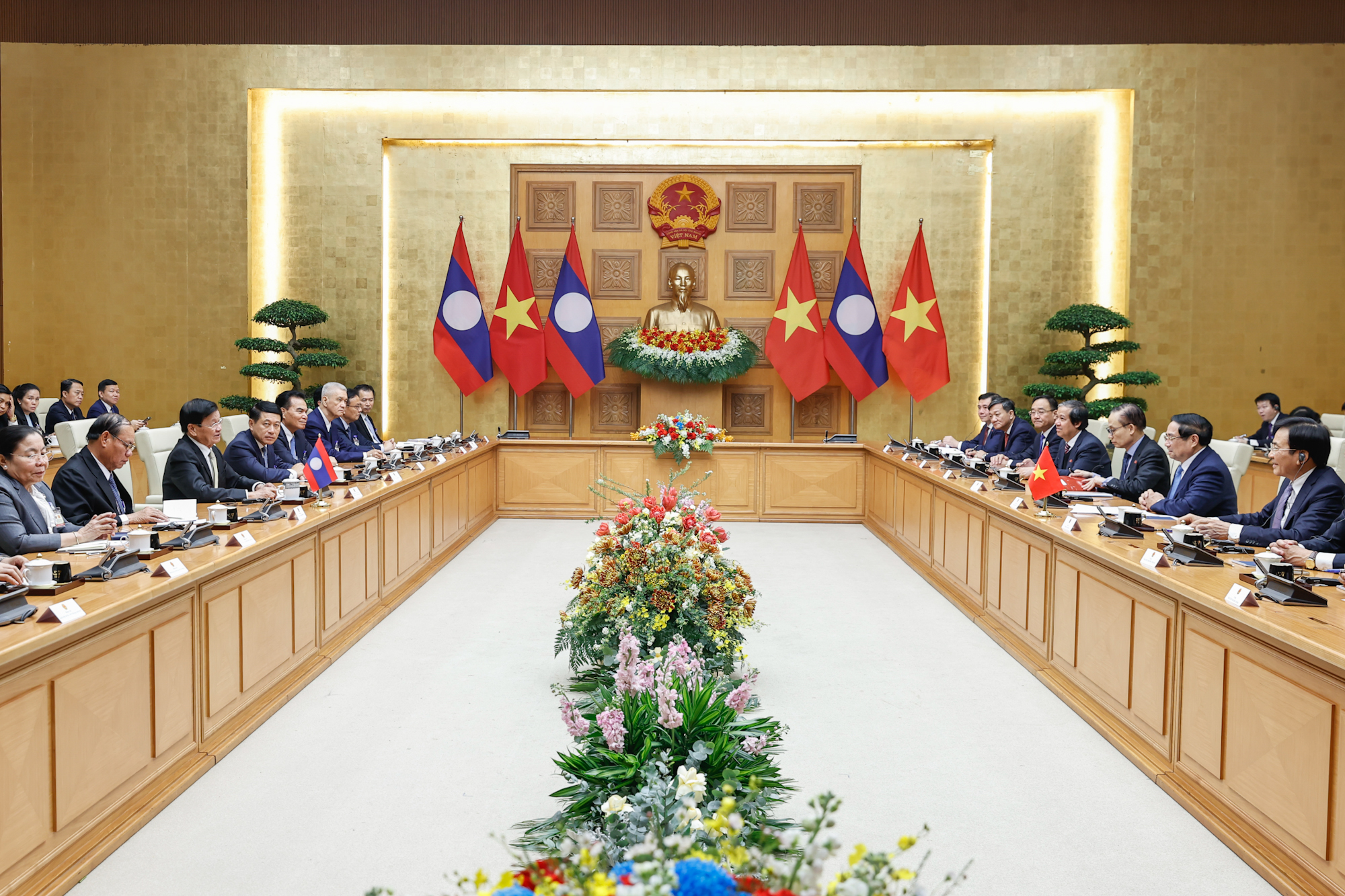 Tổng B&iacute; thư, Chủ tịch nước L&agrave;o nhất tr&iacute; đẩy mạnh dự &aacute;n cao tốc H&agrave; Nội - Vi&ecirc;ng Chăn- Ảnh 4.