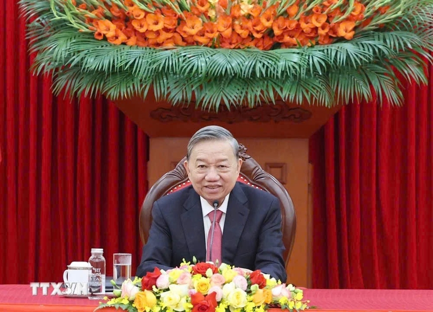 Tổng B&iacute; thư T&ocirc; L&acirc;m điện đ&agrave;m với Tổng B&iacute; thư, Chủ tịch Trung Quốc Tập Cận B&igrave;nh- Ảnh 1.