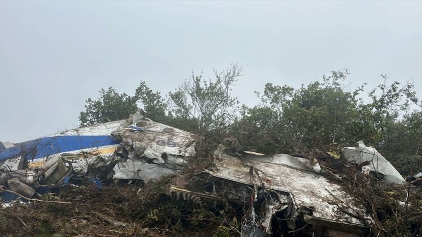 The scene of a plane crash in Oca&ntilde;a, Colombia, on January 28, 2026.